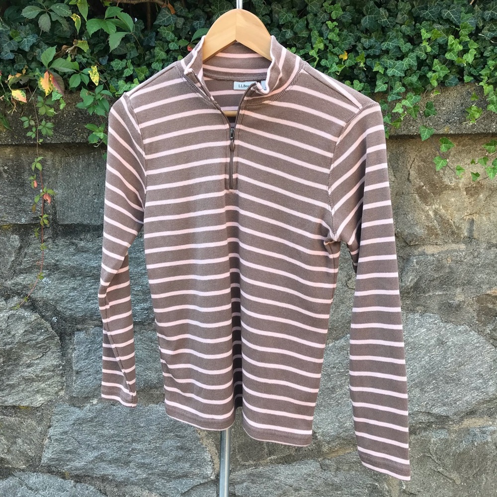 Ll Bean French Sailors Pullover Sweater, 1/4 Zip